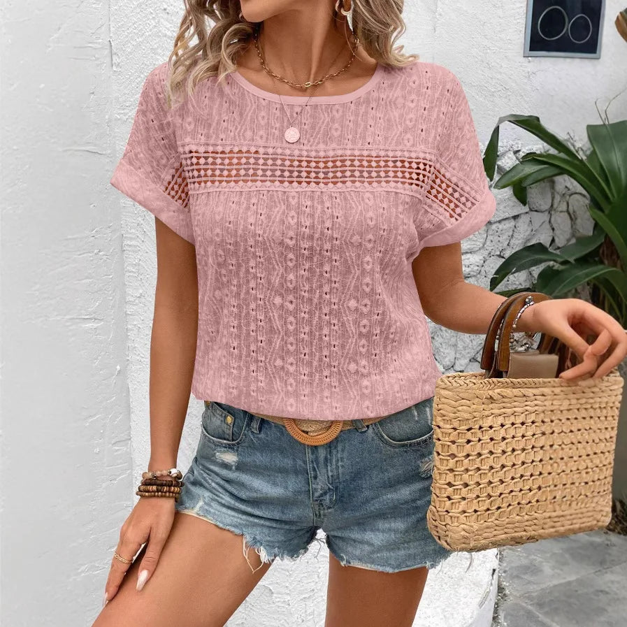 Valeria | Blusa de encaje calado