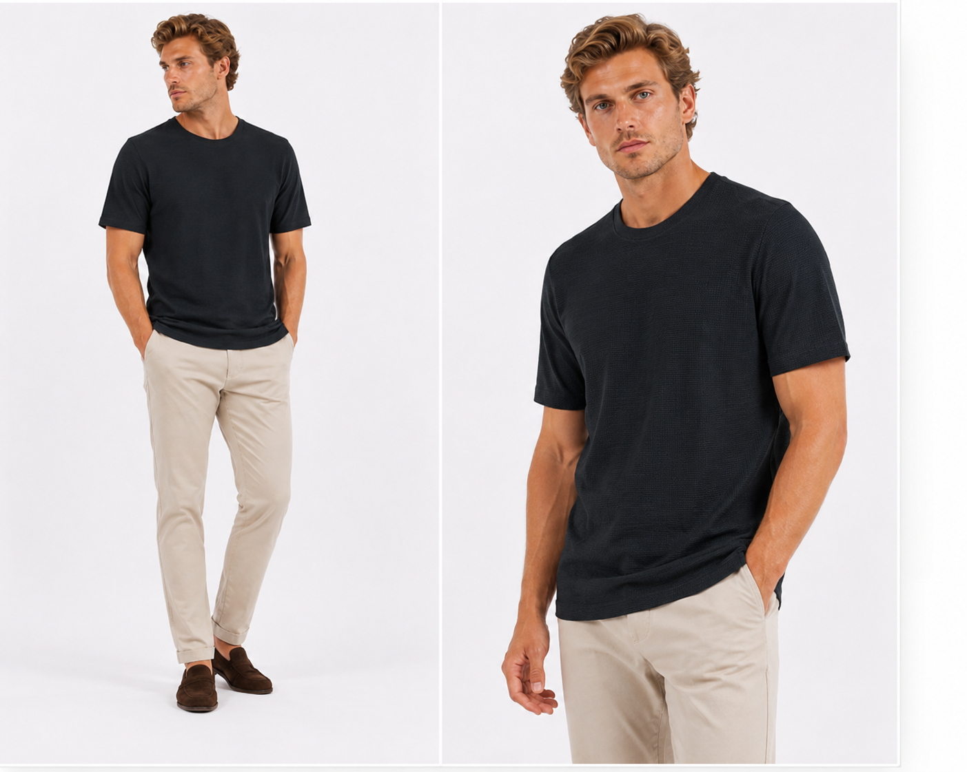 Bruno | Camiseta casual de manga corta y cuello redondo para hombre