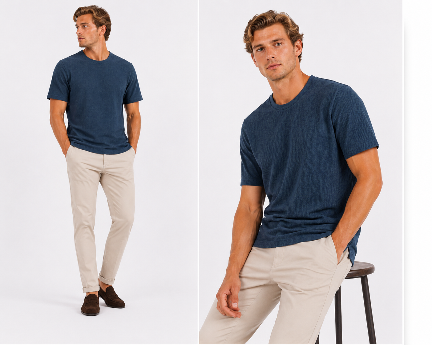 Bruno | Camiseta casual de manga corta y cuello redondo para hombre