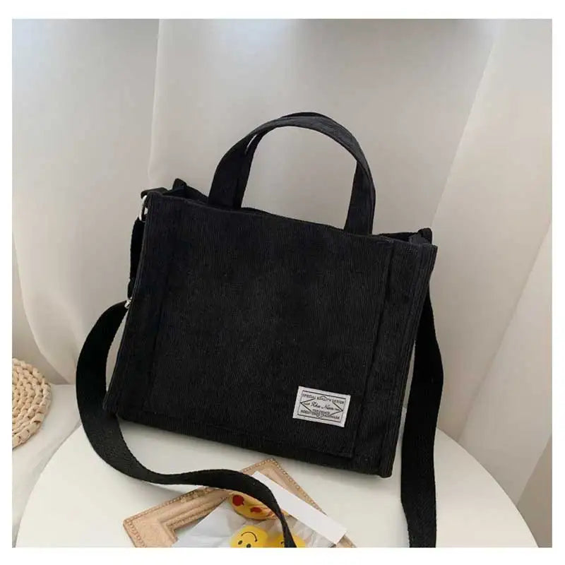 Bolso Bandolera de Pana | Bolso Cruzado Casual con Gran Capacidad