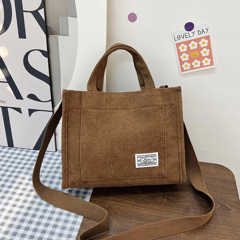 Bolso Bandolera de Pana | Bolso Cruzado Casual con Gran Capacidad