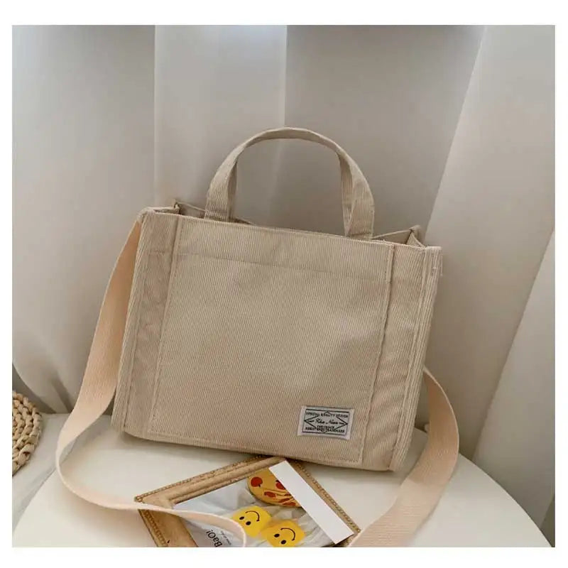 Bolso Bandolera de Pana | Bolso Cruzado Casual con Gran Capacidad