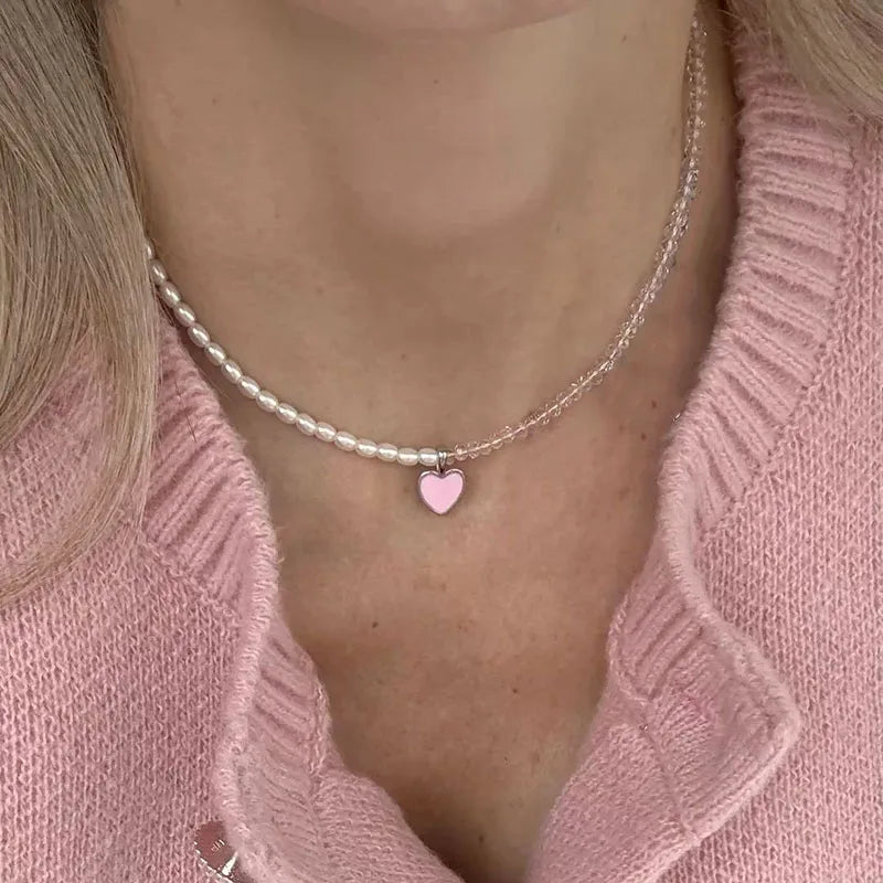Collar Largo de Borlas, Perlas de Imitación y Cristales | Joyería Elegante