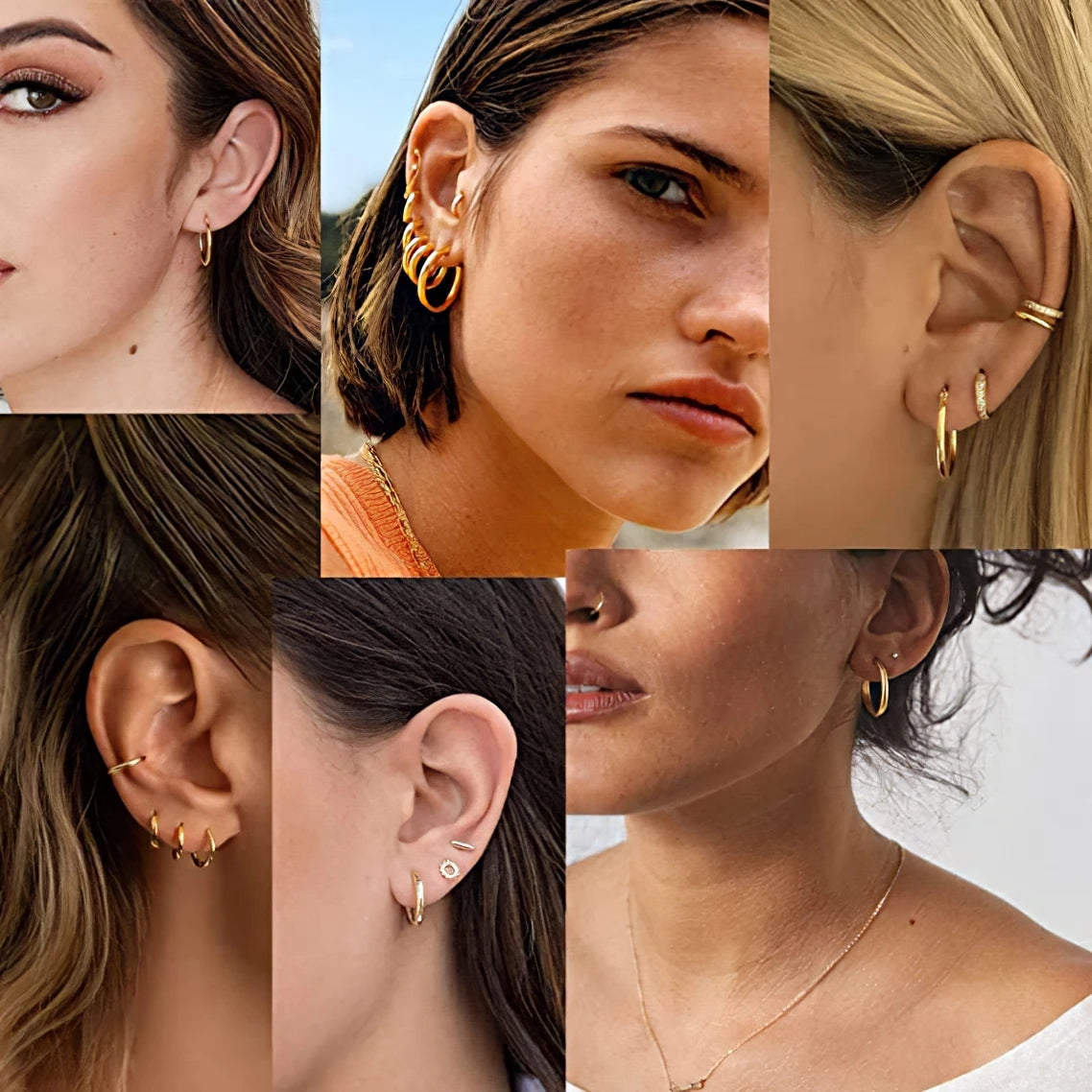 Pendientes de Acero Inoxidable | Unisex | Piercing para Cartílago  y Lóbulo | Mini Aros